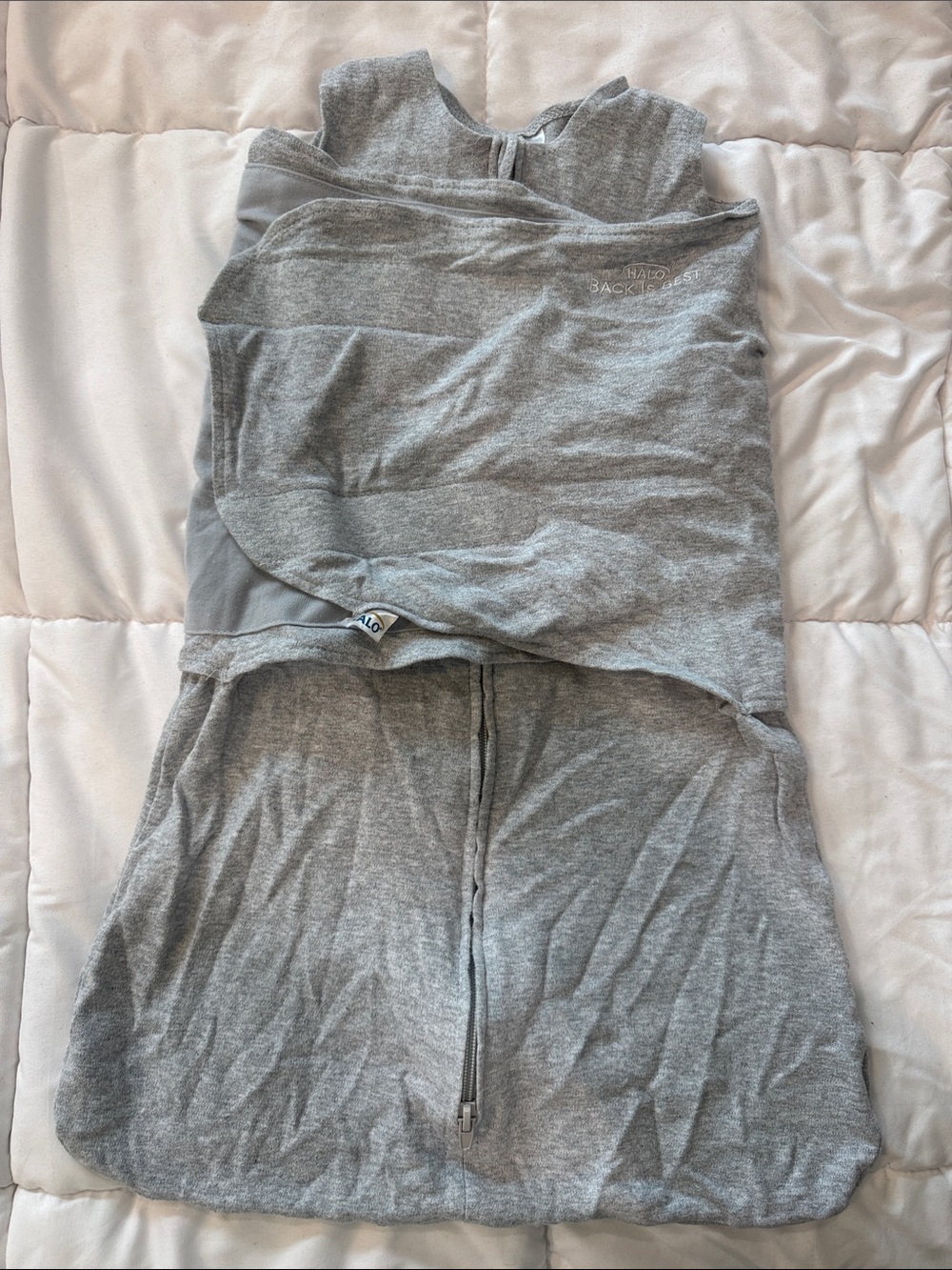 Gray Halo Baby Swaddle Sack